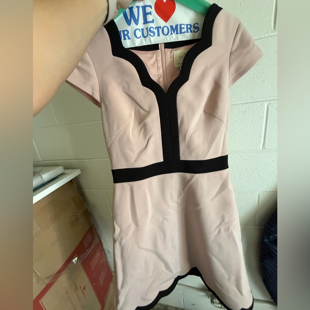 Kate Spade Blush and Black Mini Dress Size 2 💓